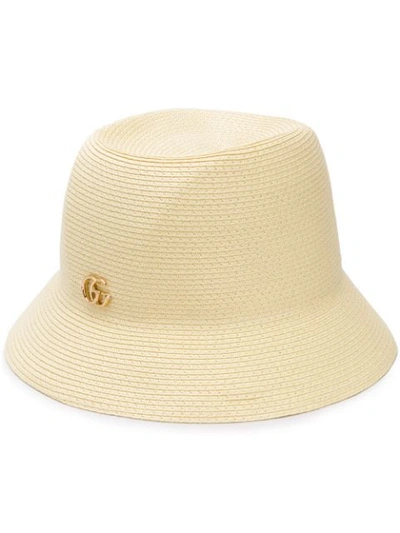 Shop Gucci Logo Trilby Hat In Neutrals