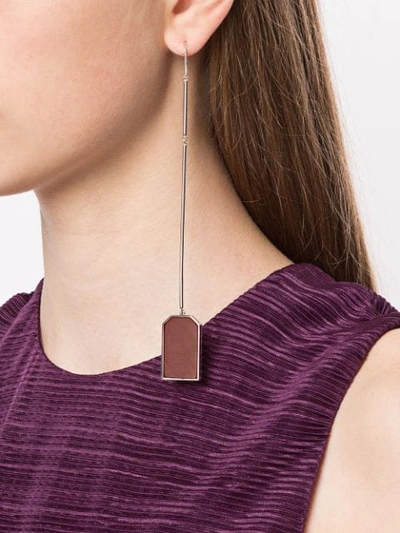 Shop Julia Davidian Jasper Earring In Silver