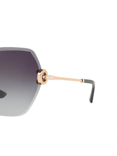 Bulgari Oversized Sunglasses In Metallisch