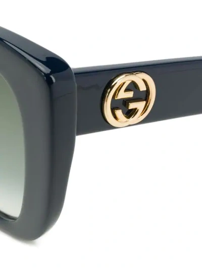Shop Gucci Cat Eye Sunglasses In Blue