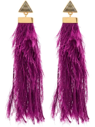 Shop Katerina Makriyianni Purple Rain Drop Earrings In Pink