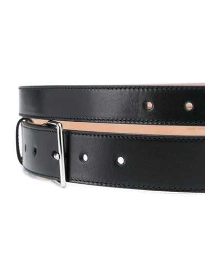 Shop Alexander Mcqueen Double-wrap Studded Belt In Black