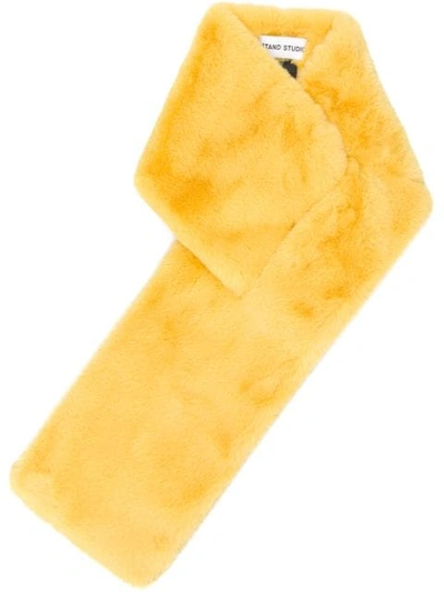 Shop Stand Studio Oversized Slit Scarf In 1560 Yellow