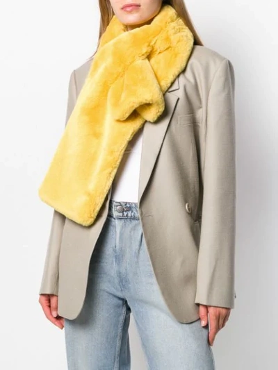 Shop Stand Studio Oversized Slit Scarf In 1560 Yellow