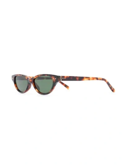 Shop Linda Farrow 965 C1 Sunglasses In Brown