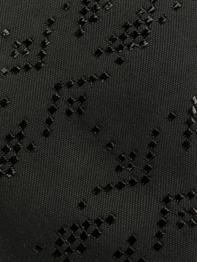 SAINT LAURENT EMBROIDERED POINTED TIE - 黑色