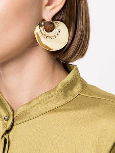 Shop Ellery Ripple Mini Pearl Earrings In Gold