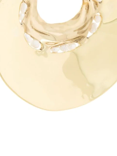 Shop Ellery Ripple Mini Pearl Earrings In Gold