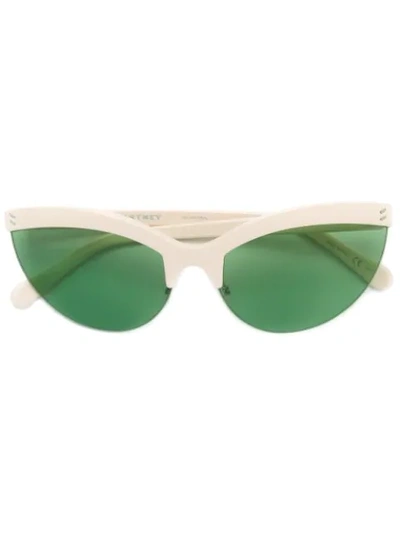 Shop Stella Mccartney Cat Eye Sunglasses In Neutrals
