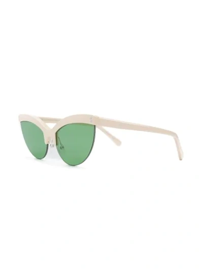 Shop Stella Mccartney Cat Eye Sunglasses In Neutrals