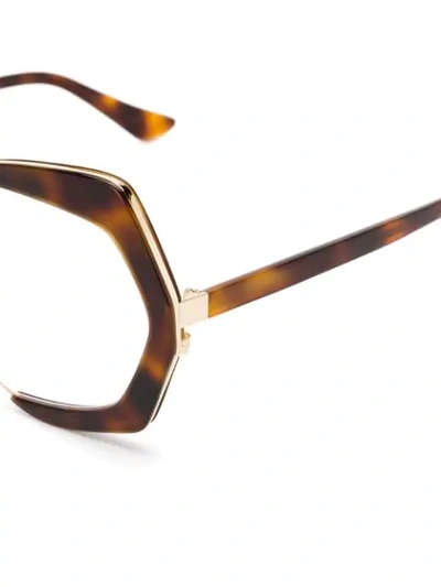 Shop Marni Eyewear Driver Glasses In 219 Tortoise