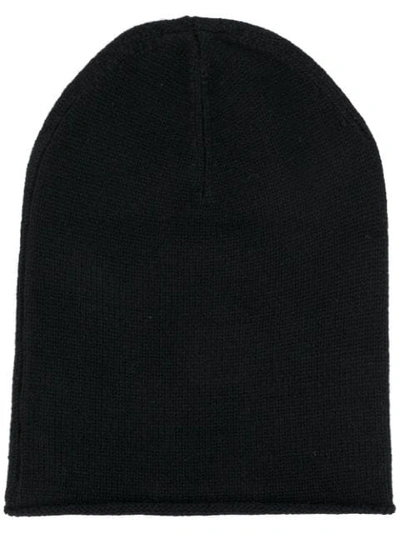 Shop Allude Cashmere Knitted Hat In 0090 Black