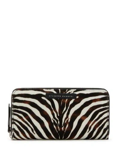 Shop Giuseppe Zanotti Paula Feline Wallet In Brown