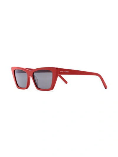 Shop Saint Laurent Sl276 Mica Sunglasses In Red