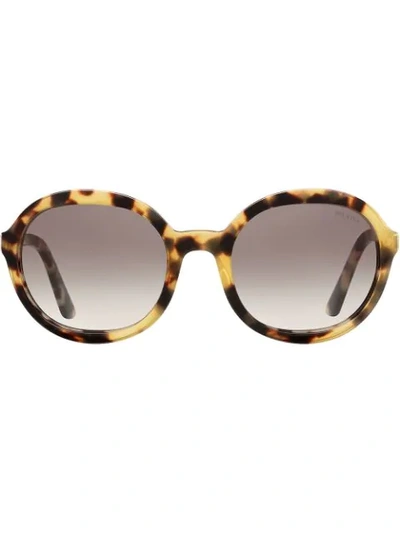 Shop Prada Oversized Sunglasses In Brown