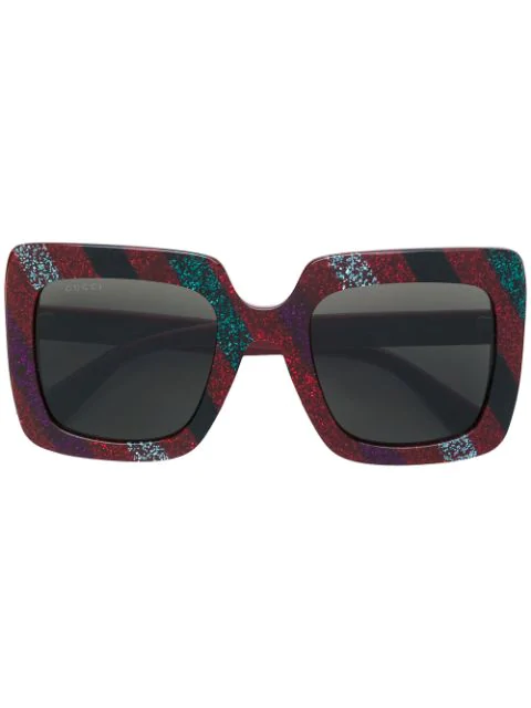 gucci red glitter glasses
