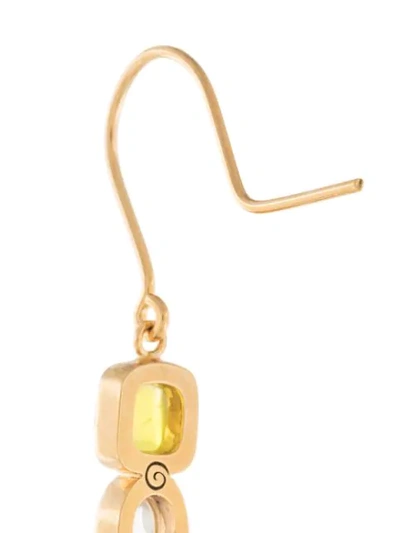 Shop Goossens Crystal Drop Earrings In Gold