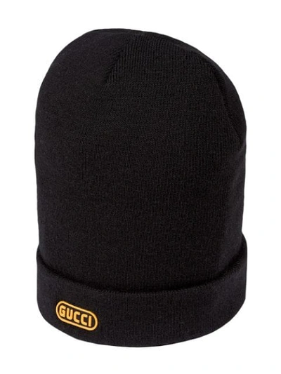 Shop Gucci Wool Hat With Ny Yankees™ Patch In Black