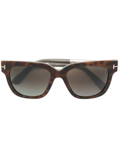 Shop Tom Ford Tracy Sunglasses In Brown