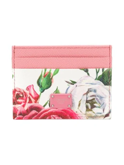 Shop Dolce & Gabbana Floral Print Card Holder - Multicolour
