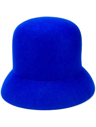 Shop Nina Ricci Angled Brim Hat In Blue