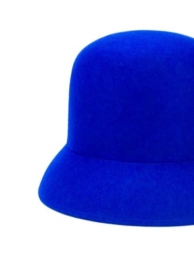 Shop Nina Ricci Angled Brim Hat In Blue