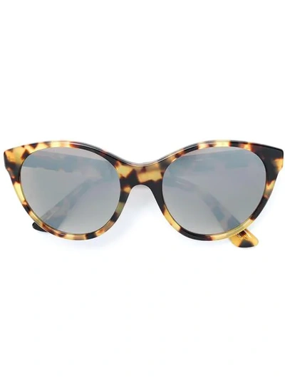 Shop Gucci Tortoiseshell Sunglasses In Brown