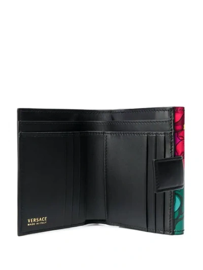 Shop Versace Voyage Barocco Print Bi-fold Wallet In Dnmot Multicolor