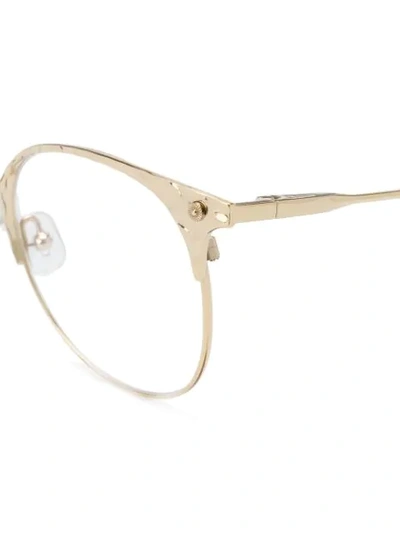 Shop Chloé Cat Eye Frame Glasses In Metallic