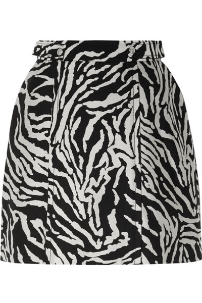 Shop Proenza Schouler Cotton-blend Jacquard Mini Skirt In Black