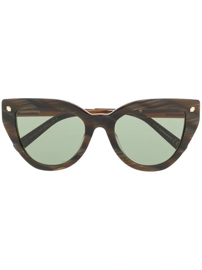 Shop Dsquared2 Alisha Sunglasses In 棕色