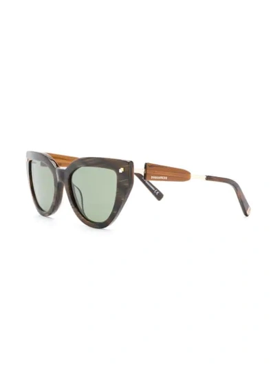 Shop Dsquared2 Alisha Sunglasses In 棕色