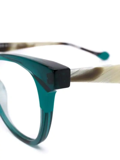 Shop Face À Face Contrast Cat-eye Glasses In Green