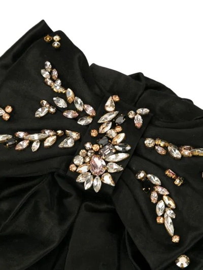 Shop Mary Jane Claverol Crystal Embellished Turban In Black