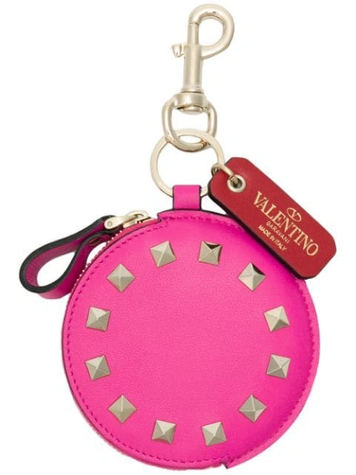 Shop Valentino Garavani Rockstud Coin Purse - Pink