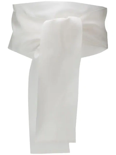 Shop Sara Roka Large Tie Belt In White