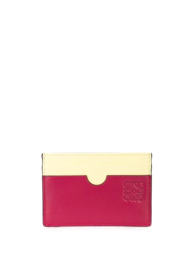 Shop Loewe Plain Card Holder In Red