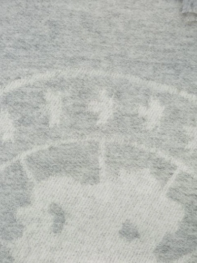 Shop Canada Goose Logo Knit Scarf - Grey