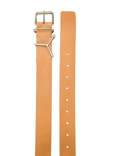 Shop Y/project Y Buckle Belt In Brown