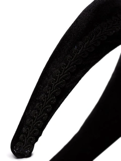Shop Jennifer Behr Thada Velvet Headband In Black