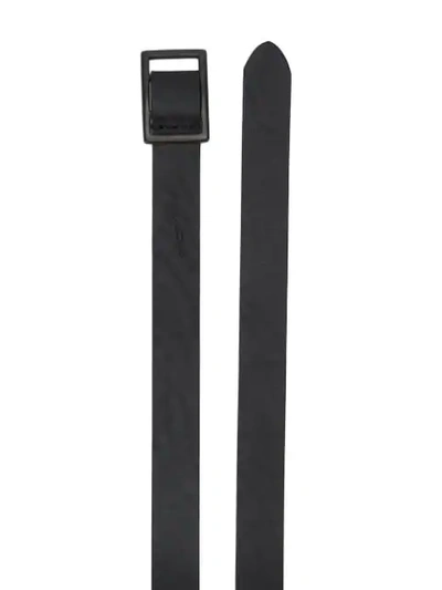 Shop Yohji Yamamoto Classic Narrow Belt - Black