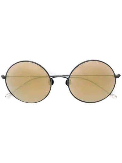 Shop Linda Farrow Round Sunglasses In Black
