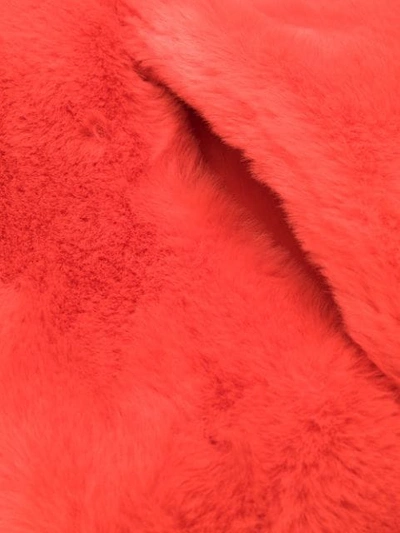 Shop Stand Studio Faux Fur Scarf In 2300 Acid Red