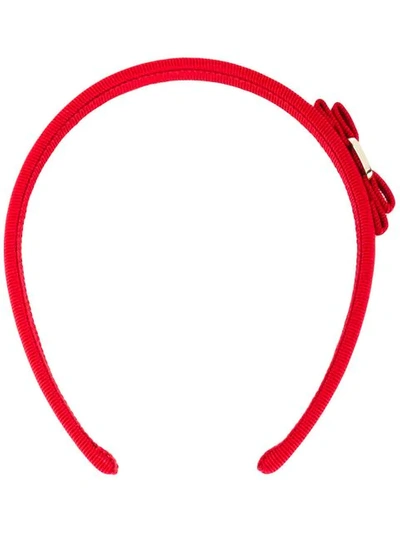 Shop Ferragamo Salvatore  Vara Grosgrain Headband - Red