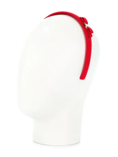 Shop Ferragamo Salvatore  Vara Grosgrain Headband - Red