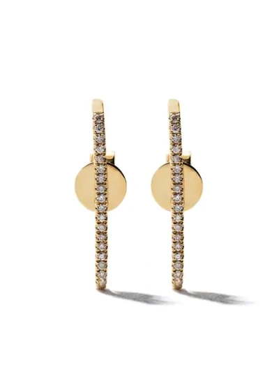 Shop As29 18kt Yellow Gold Mini Charm Lana Cuff Diamond Earrings