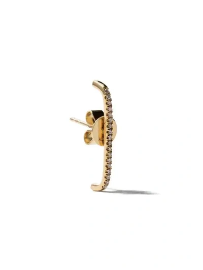 Shop As29 18kt Yellow Gold Mini Charm Lana Cuff Diamond Earrings