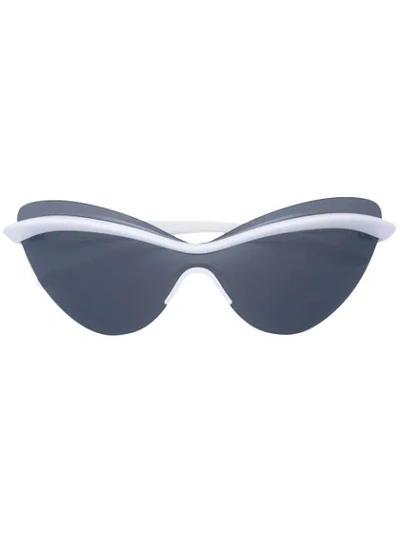 MYKITA X MAISON MARGIELA CAT-EYE SUNGLASSES - 白色