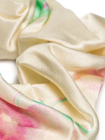 Shop Ganni Tie-dye Scrunchie In Neutrals