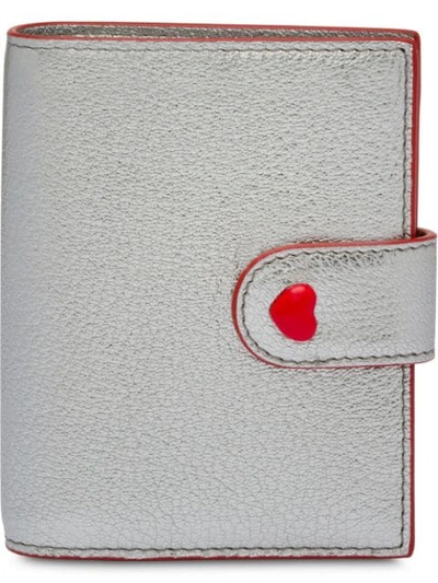 Shop Miu Miu Madras Wallet In Metallic